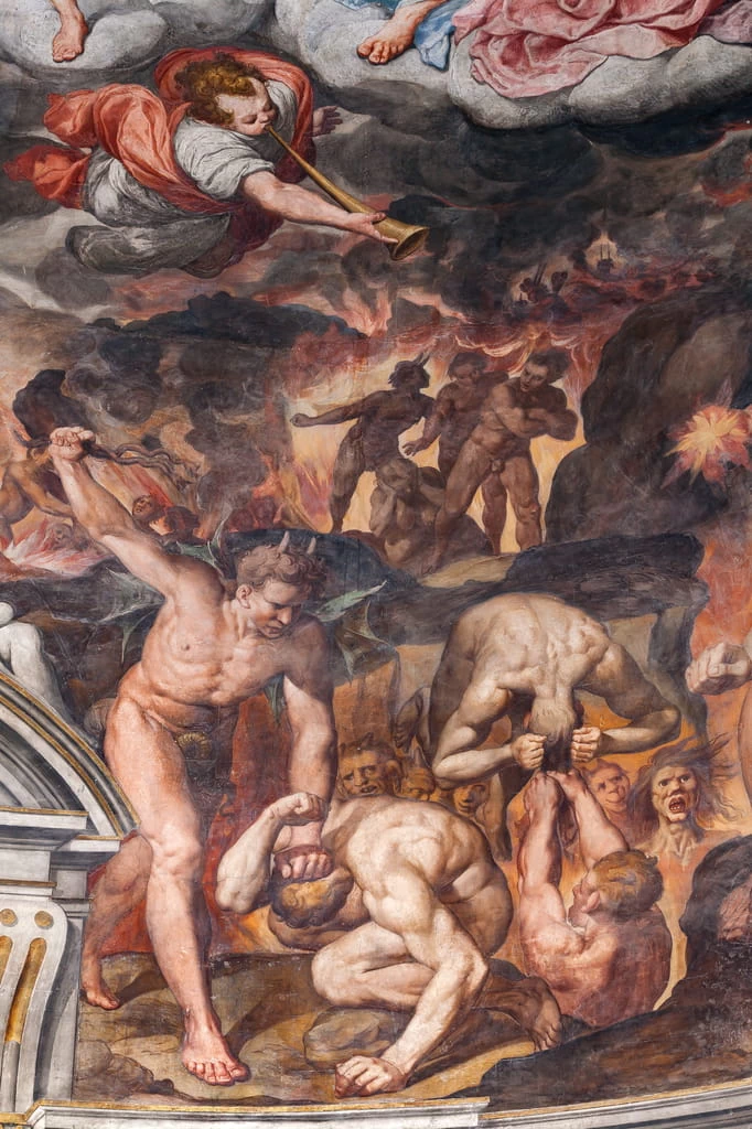 Giudizio universale - Chiesa di San Prospero, Reggio Emilia, dettaglio